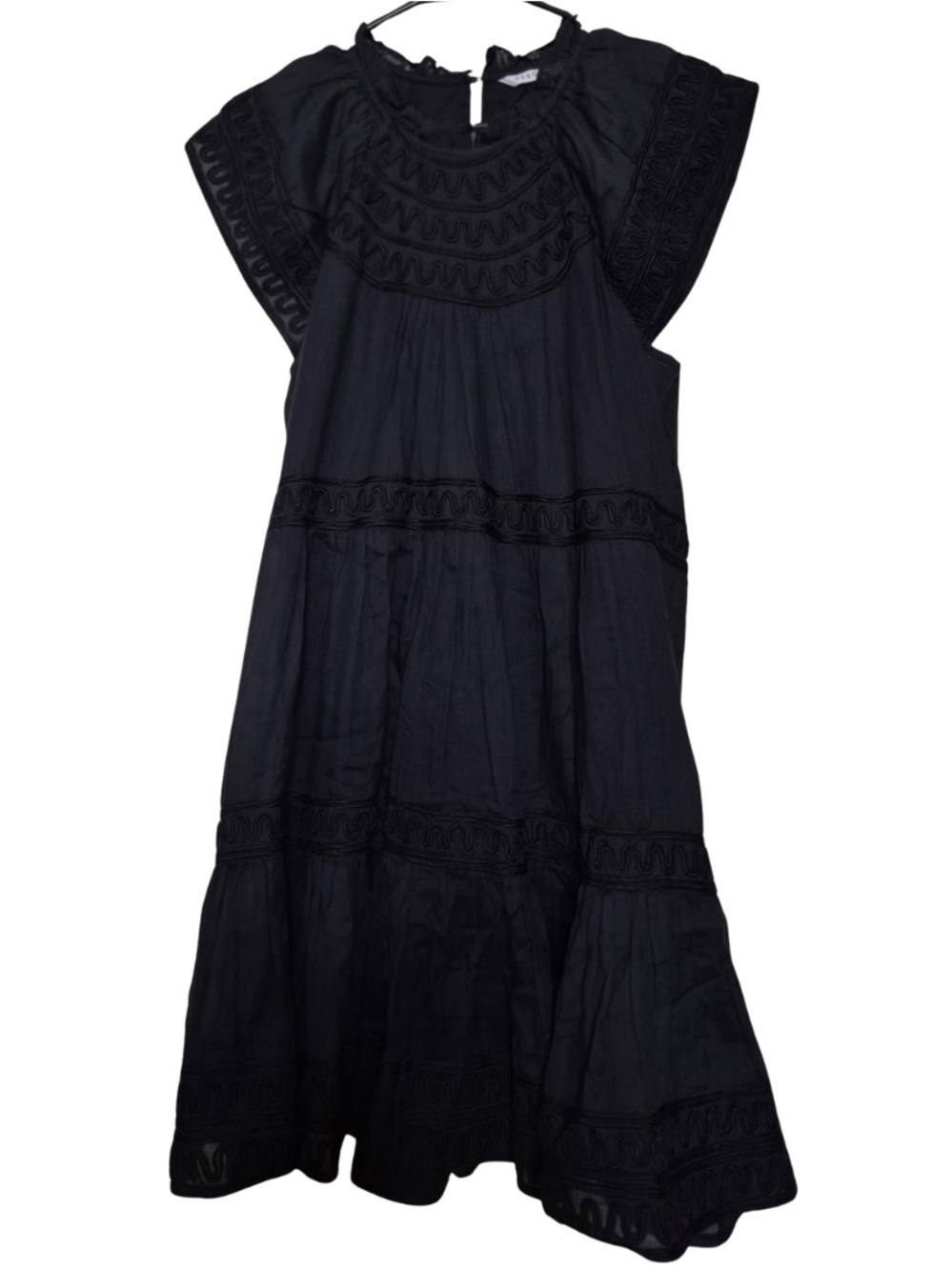 Veronica Beard Keely Tiered Dress in Black - Picture 6 of 16